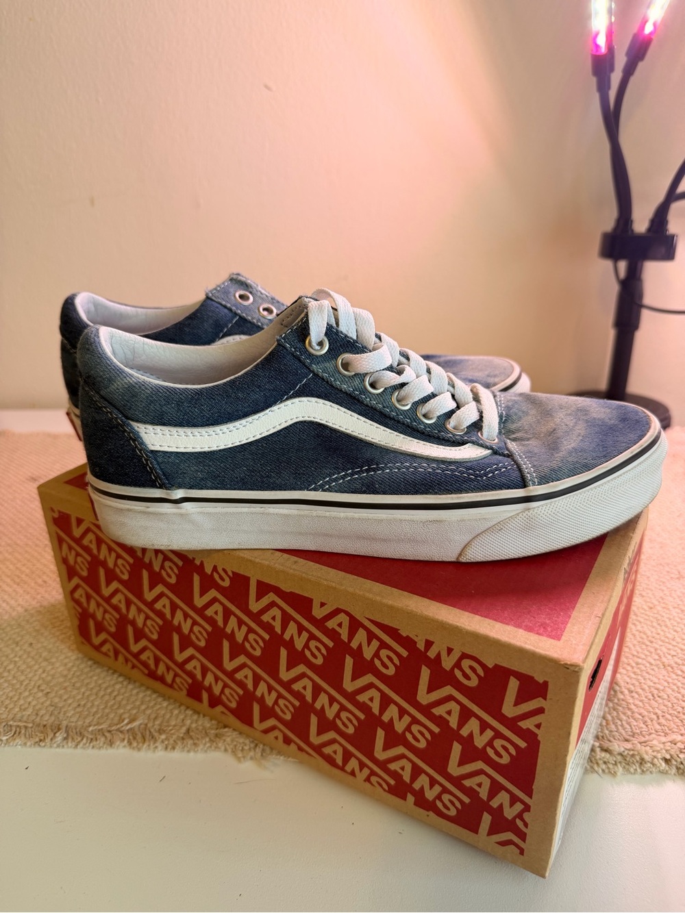 Blue Denim Vans Old Skool Sneakers